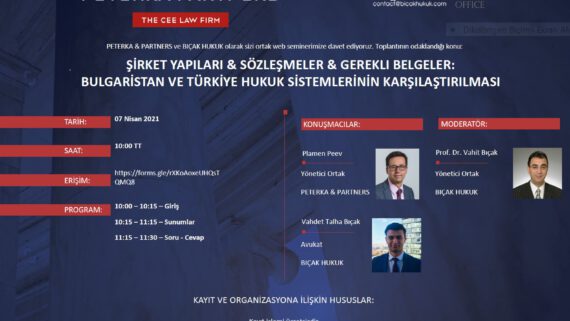 Bulgaristan Türkiye Hukuk Webinar