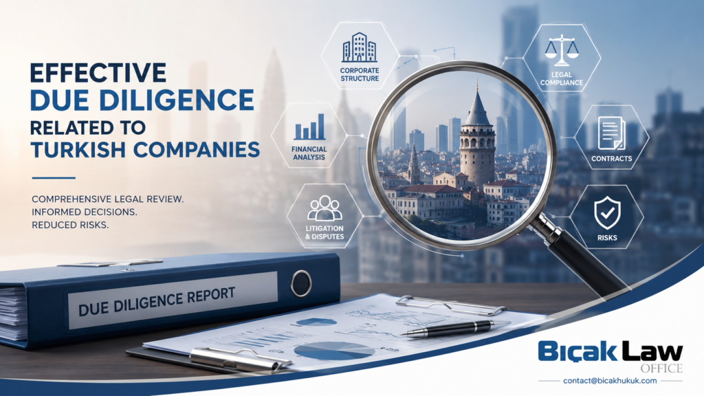 Due Diligence checklist Turkey Turkish business investigation inteligence ongoing monitoring business relations report Turkey law firm lawyer