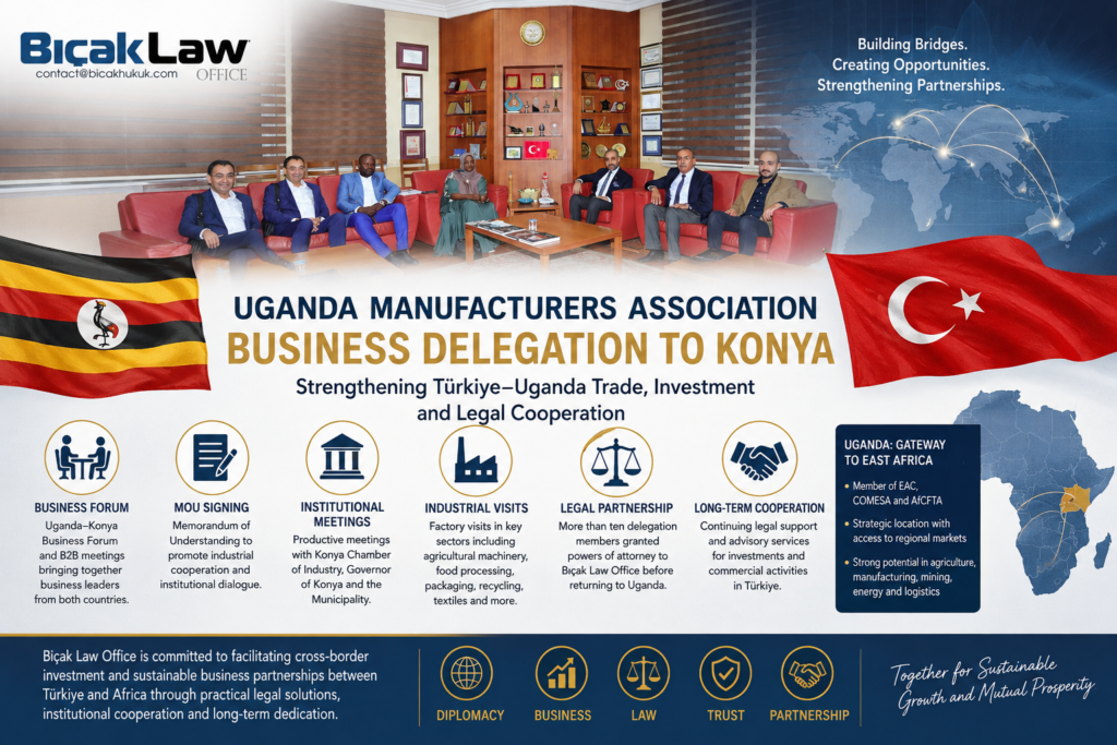Uganda Manufacturers Association Trade Opportunities Türkiye Investment Business Forum Konya Chamber of Industry Lawyer Law Firm Partnerships