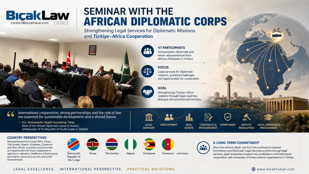 Ankara Based African Diplomatic Corps Legal Services Missions Turkiye Turkey lawyer law firm attorney Africa Embassy Turkish Seminar Mission