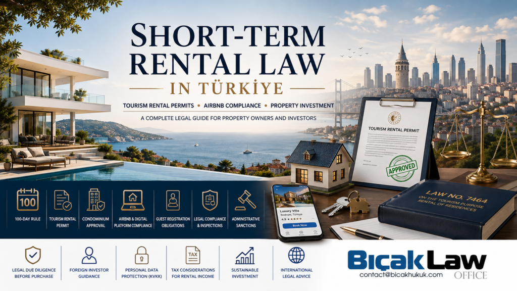 Rent Turkey Airbnb rental VRBO Tenant Lawyer law firm tourist solicitor Guide short-term Türkiye 7464 regulations tourism legal due property