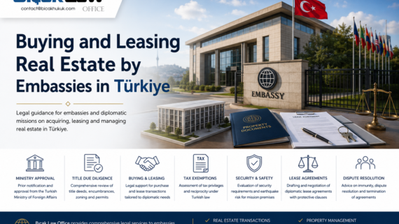 Guide buying leasing real estate by embassies diplomatic missions Türkiye title due diligence lease agreements tax exemption Lawyer law firm