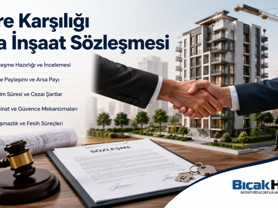 Kat Karşılığı inşaat Sözleşmesi Müteahhit Arsa sahibi Tapu ruhsat İskan izni Arsa payı Paylaşım oranı Teslim süresi irtifakı mülkiyeti Avukat