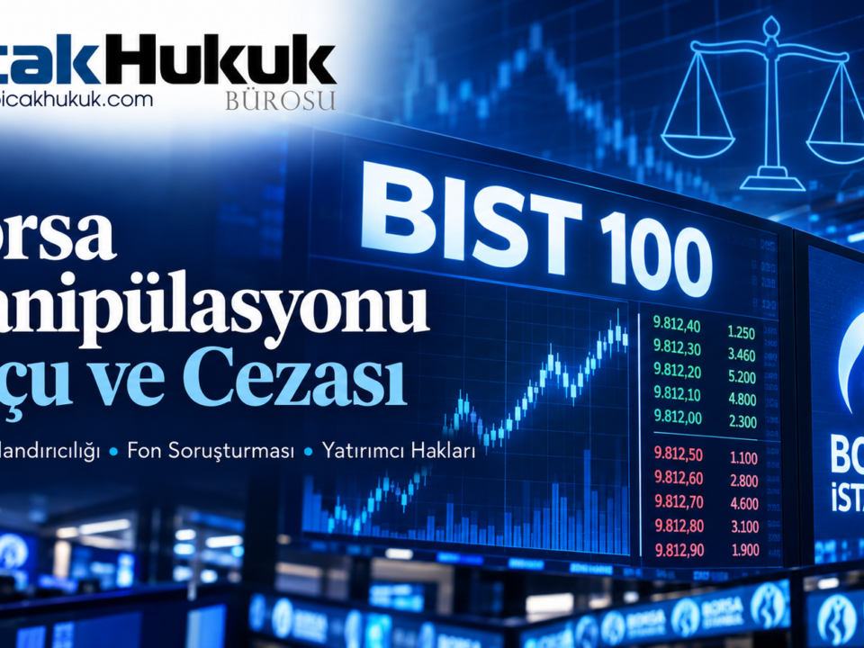 Borsa Manipülasyon Suç Ceza Hukuk Bürosu Avukat Sermaye Piyasa Kanunu operasyon soruşturma gözaltı BIST iddia dolandırıcılık dava Fon danışman