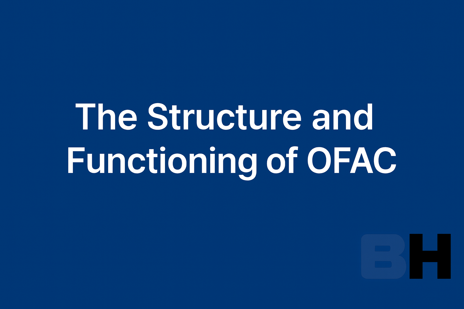 OFAC Institutional Design Operational Practice USA Treasury Sanctions Policy Structure Functioning law firm lawyer attorney consultancy legal