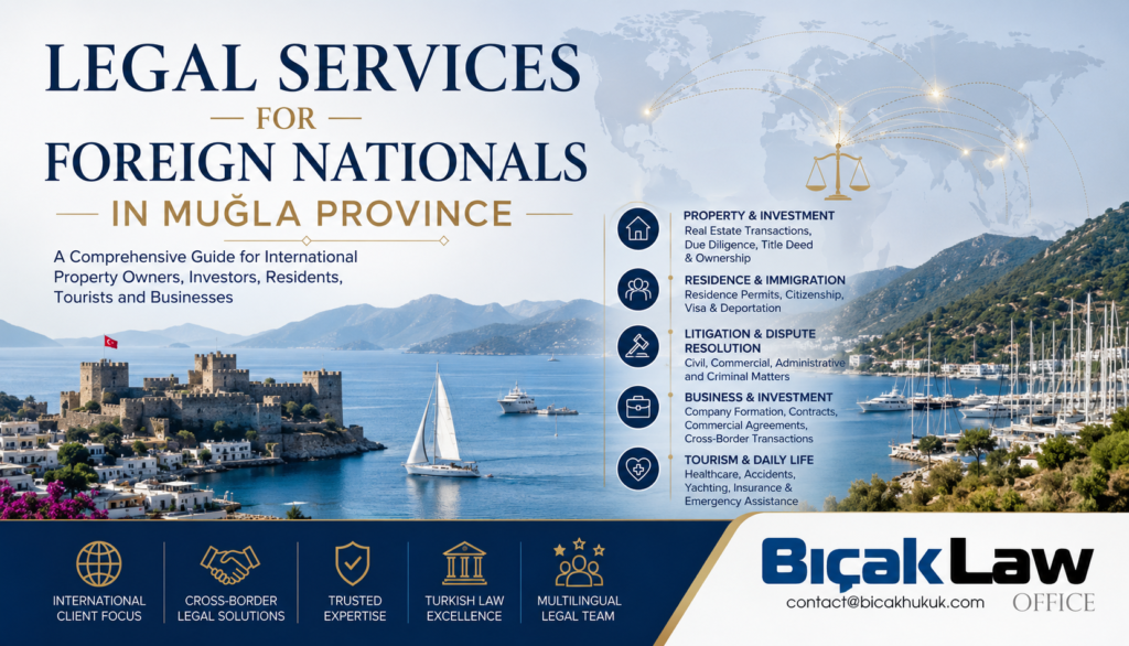 Legal Services Foreign Nationals in Muğla Province Comprehensive legal guidance lawyer law firm solicitor barrister advocate Türkiye Attorney