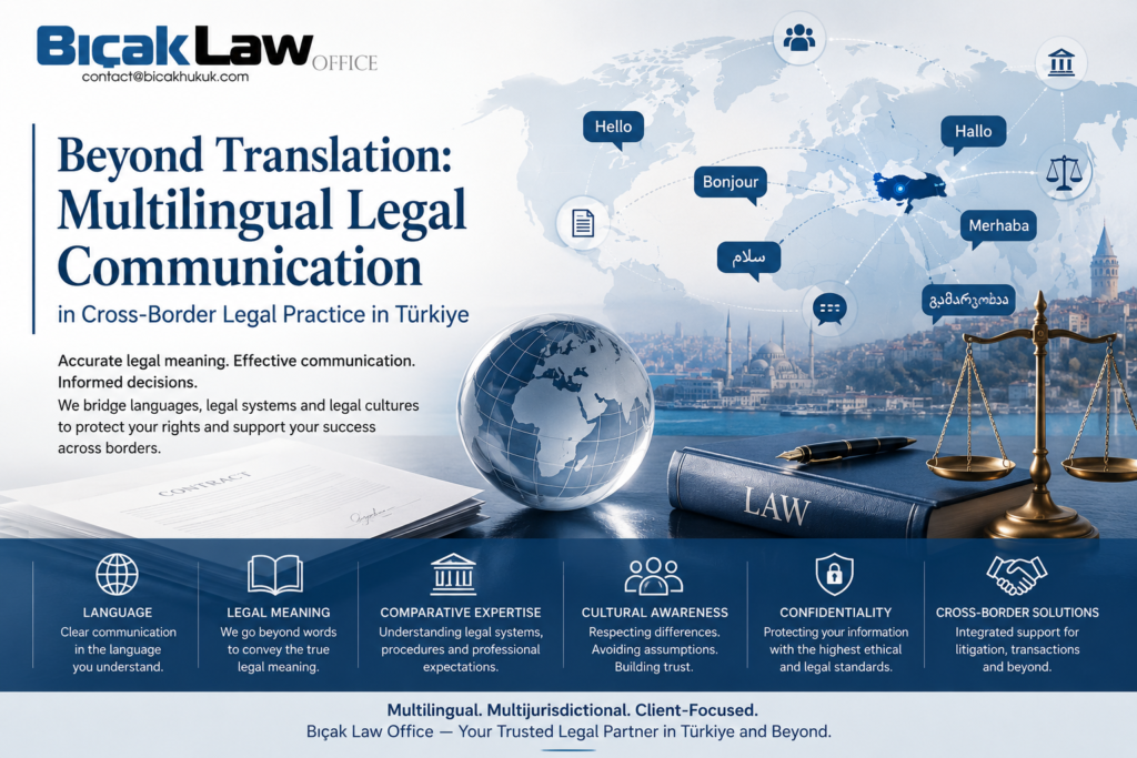 Multilingual Cross-Border Legal Communication Türkiye Beyond Translation Language Practice terminology concept system law attorney culture
