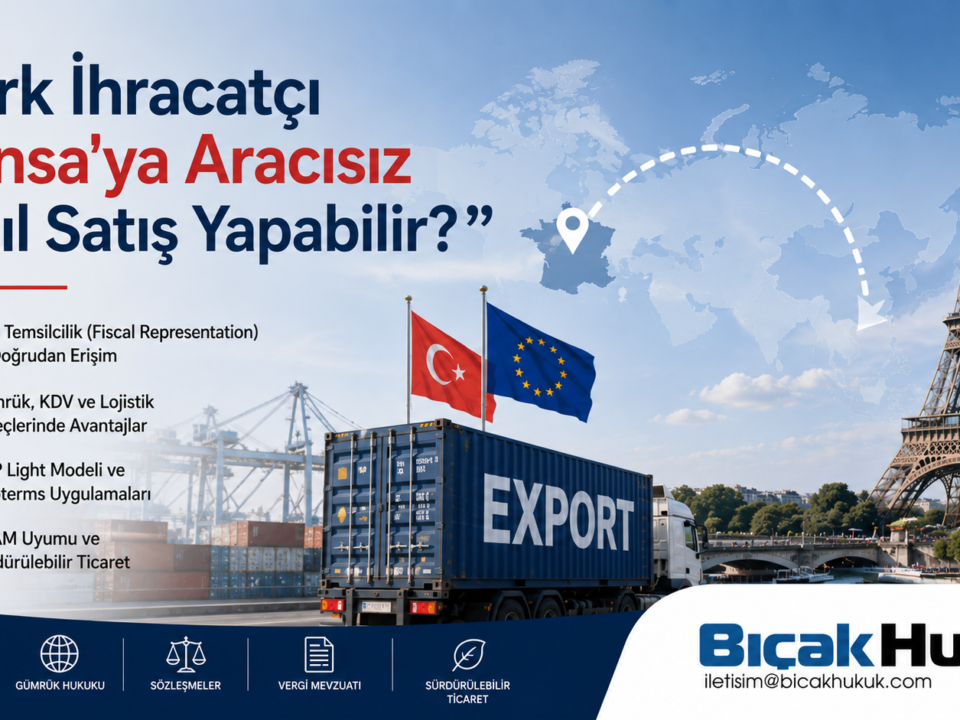 Hukuk Fransa AB pazarı ihracat uluslararası ticaret gümrük süreçleri CBAM mali temsilcilik sınır ötesi ticaret güncel gelişme katılım Avukat