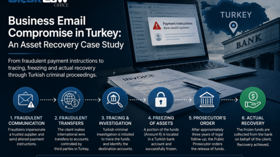 Business Email Compromise Fraud Tracing Frozen Asset Freeze Recovery Fraudulent Transfers Turkey Türkiye Case Study Attorney Lawyer Law Firm