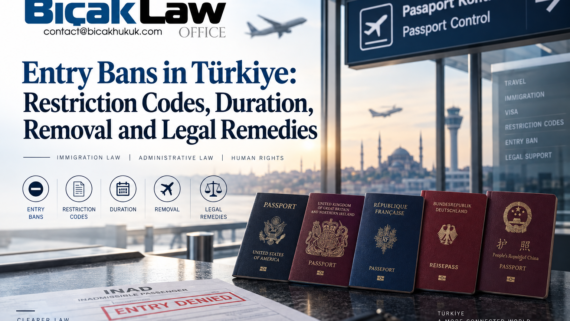 How entry bans in Türkiye work including restriction codes overstay bans G-87 annotated visas administrative appeals court remedies attorney